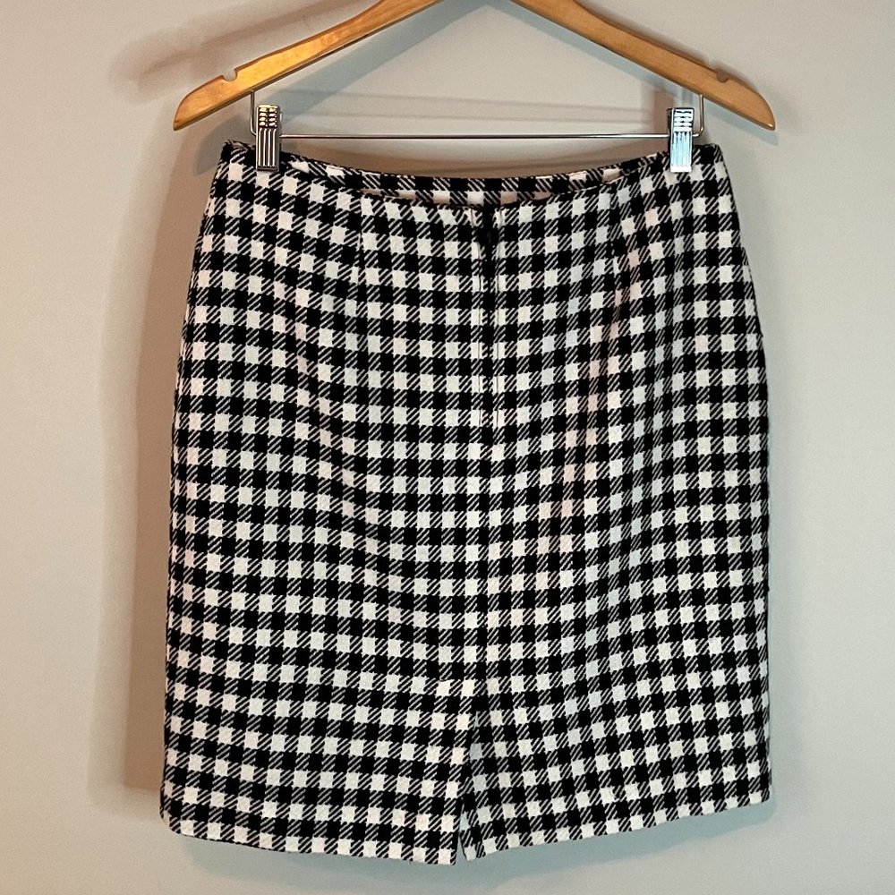 Plaza South Petite Vintage Houndstooth Skirt Size 10P - Picture 5 of 9